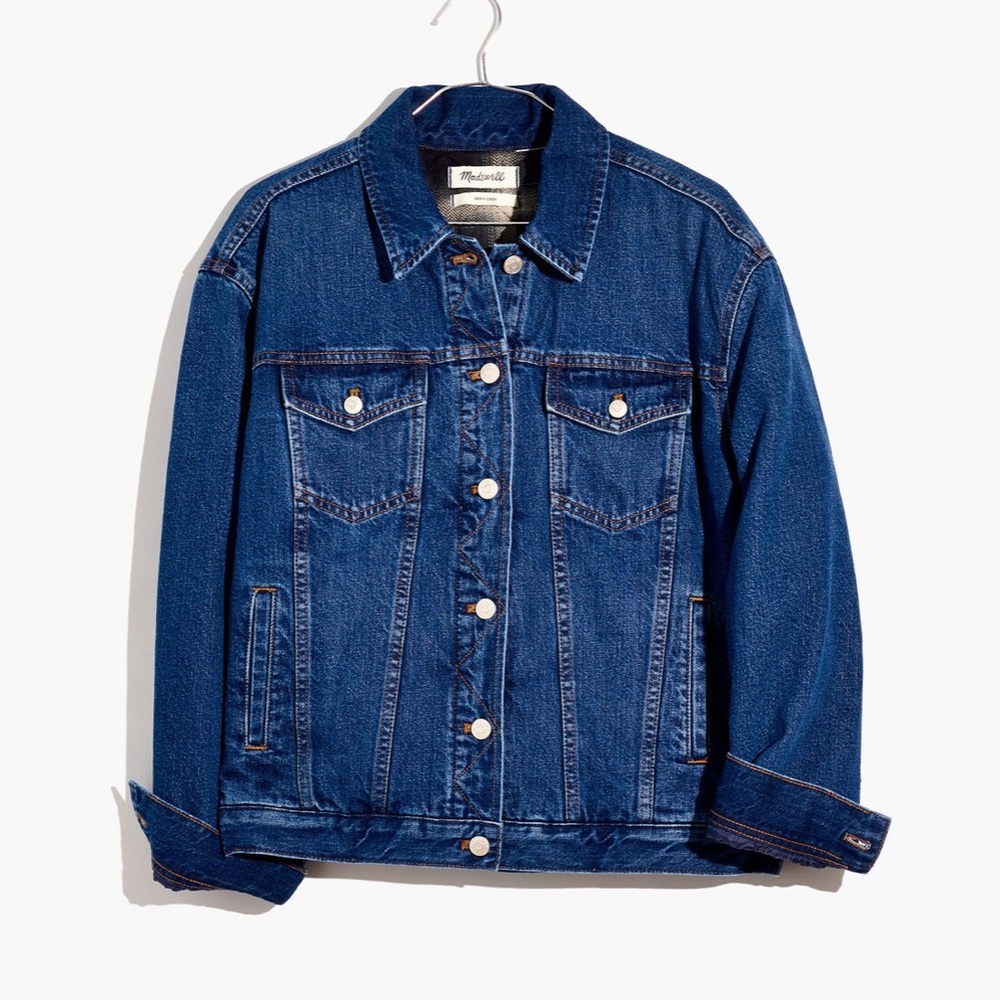 NWT Madewell The Boxy-Crop Jean Jacket: Quilted Lining Edition - Medium - Picture 1 of 9